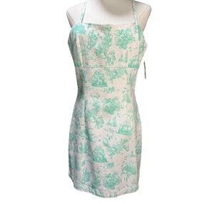 Avec Les Filles Green Halter Sheath mini dress. Size:10